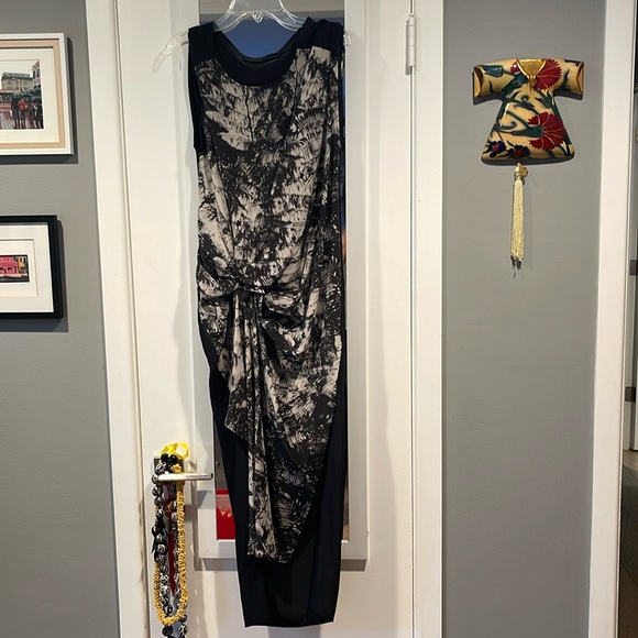 Allsaints ladies Riviera shade silk dress size US 6 - Picture 3 of 8